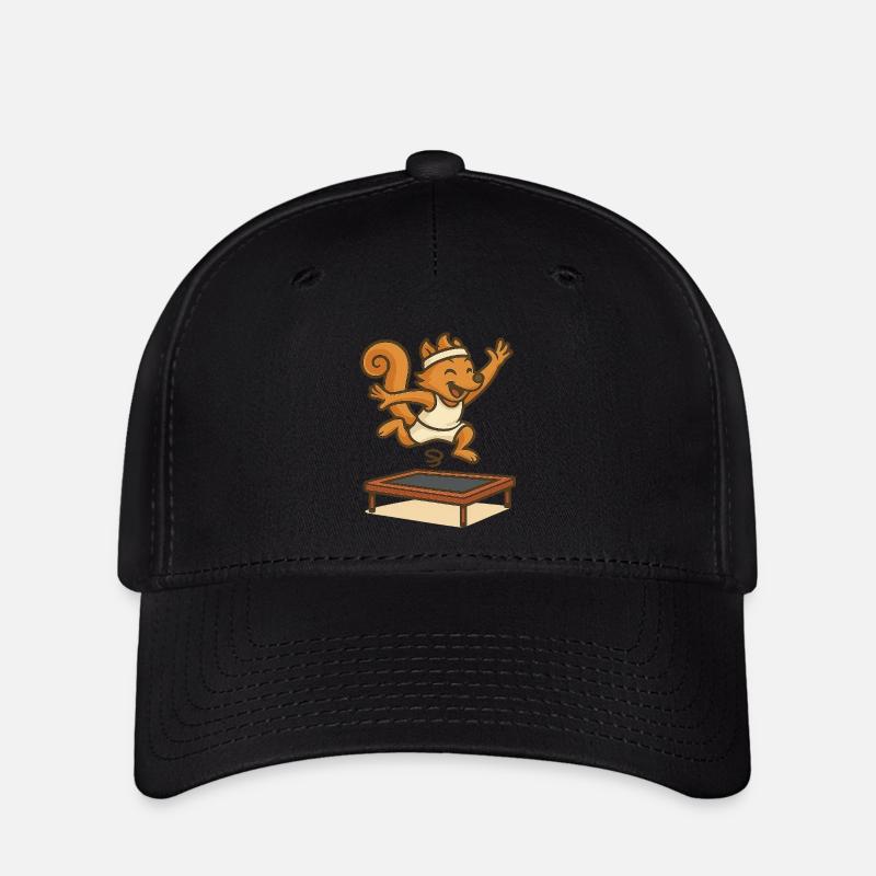 Trampoline – Sauts d’écureuil - Casquette Flexfit - noir