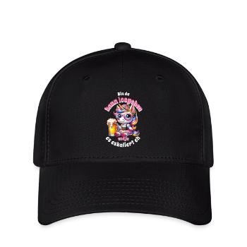 Kleines Einhorn Bierfreude - Flexfit Cap - Schwarz - Vorne