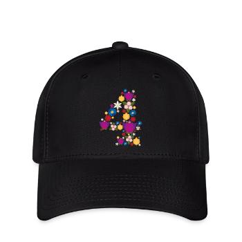 Flowers 4 - Flexfit Cap - Schwarz - Vorne