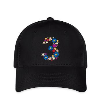 Fleurs 3 - Casquette Flexfit - noir - Devant