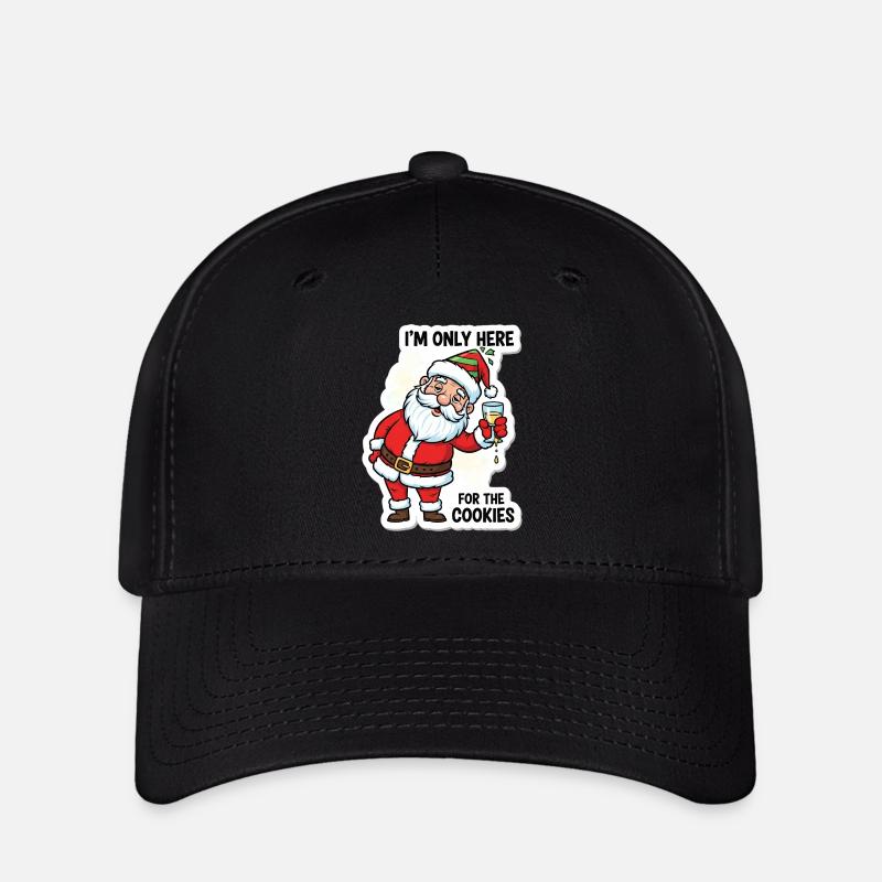 Santa Cookie Caper - Flexfit Cap - black