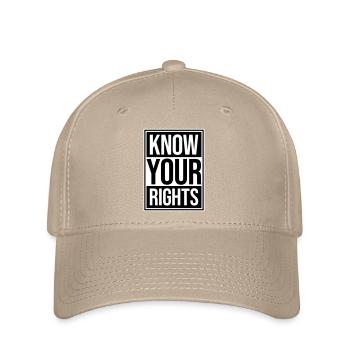 Know Your Rights Aktivismus Gerechtigkeit Freiheit - Flexfit Cap - Khaki - Vorne
