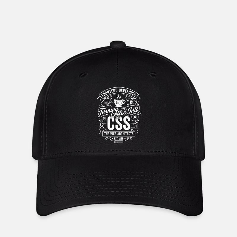 Frontend Coffee CSS Tee - Flexfit Cap - black
