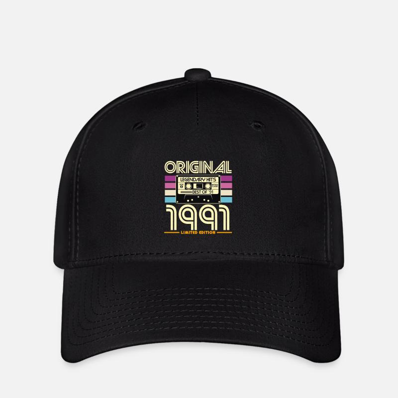 1991 Cassette Rétro Légende - Casquette Flexfit - noir