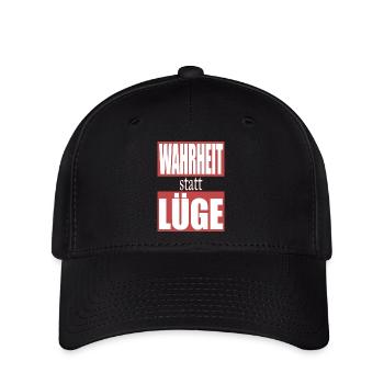Wahrheit statt Lüge - Flexfit Cap - Schwarz - Vorne