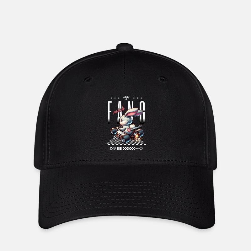 Fang mich Bunny Rennfahrer Rennwagen - Flexfit Cap - Schwarz
