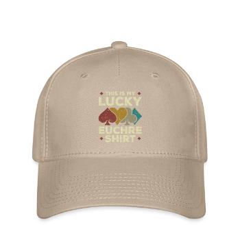 This Is My Lucky Euchre Vintage Funny Euchre Card - Casquette Flexfit - kaki - Devant