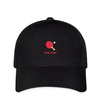 Ping pong - Flexfit Cap - Schwarz - Vorne