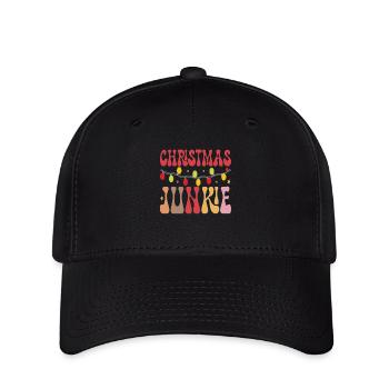 Junkie de Noël - Casquette Flexfit - noir - Devant