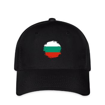 Bulgarien Flagge Bulgarische Fahne Goldstrand - Flexfit Cap - Schwarz - Vorne