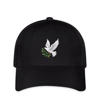 Friedenstaube mit Olivenzweig - FriedensStatement - Flexfit Cap - Schwarz - Vorne
