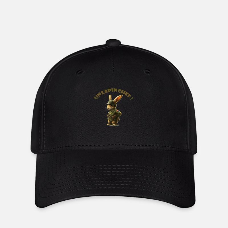 lapin - Casquette Flexfit - noir