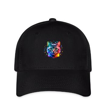 Cat - Flexfit Cap - Schwarz - Vorne