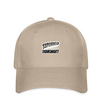 Superheld, clever getarnt als Tankwart - Flexfit Cap - Khaki - Vorne