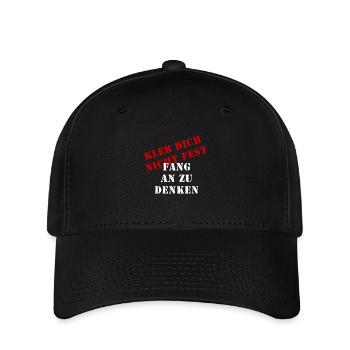 kleb dich nicht fest fang an zu denken - Flexfit Cap - Schwarz - Vorne