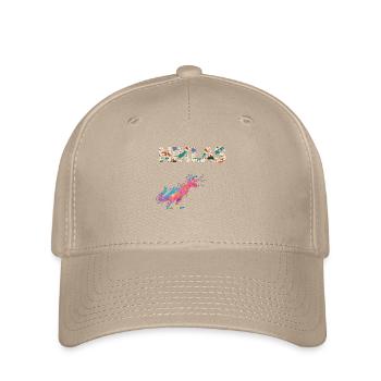 NIKLAS - Beautiful boy name with dinosaur - Flexfit Cap - khaki - Front