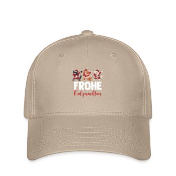Weihnachtsmann Weihnachtsfest Weihnachten Katzen - Flexfit Cap - Khaki - Vorne