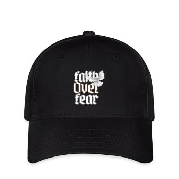 faith over fear - Flexfit Cap - Schwarz - Vorne