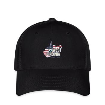 West Virginia United States USA Souvenir - Flexfit Cap - black - Front