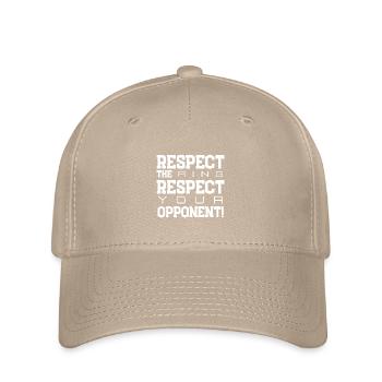 Respect white - Flexfit Cap - khaki - Front