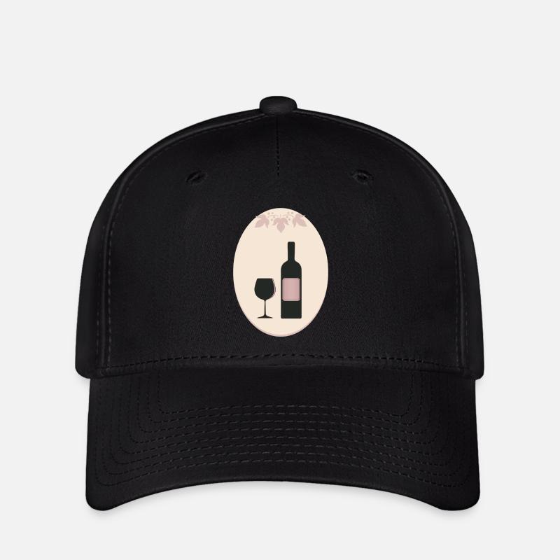 wein - Flexfit Cap - Schwarz