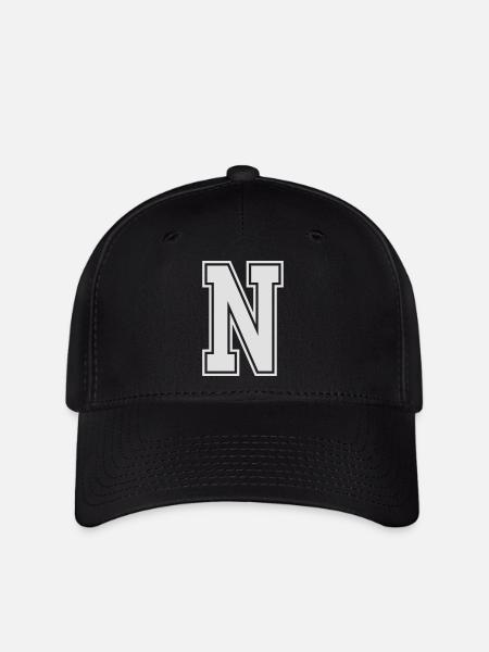 Buchstabe N - Flexfit Cap - Schwarz
