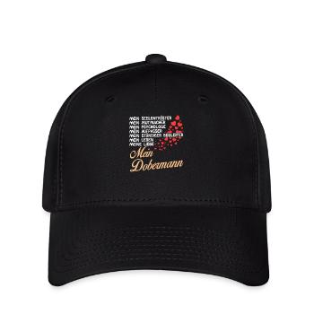 Dobermann - Mein - Flexfit Cap - Schwarz - Vorne