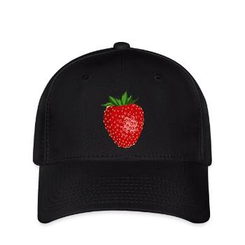 fraise - Casquette Flexfit - noir - Devant