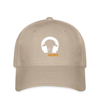 Musikwellen-Headset-Logo - Flexfit Cap - Khaki - Vorne