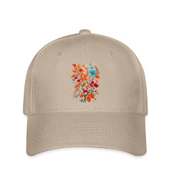 Flowers with nuts - Flexfit Cap - khaki - Front