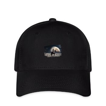 Astronaute à cheval dans l’espace - Casquette Flexfit - noir - Devant