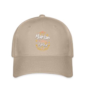 Beautiful gift idea design mom darling of love - Flexfit Cap - khaki - Front
