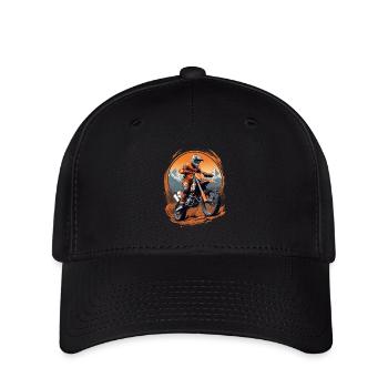 moto tout-terrain - Casquette Flexfit - noir - Devant