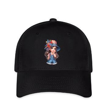 USA Girly si doux comme un Bosh - Casquette Flexfit - noir - Devant