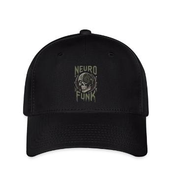 neurofunk tête de mort cyborg drum and bass music - Casquette Flexfit - noir - Devant