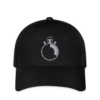 stopuhr 02 - Flexfit Cap - Schwarz - Vorne