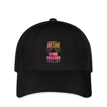 Wakeboard - Flexfit Cap - Schwarz - Vorne