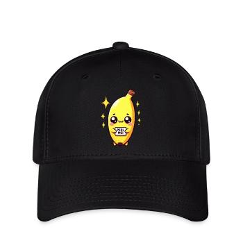 « Peel Me » - Banane - Casquette Flexfit - noir - Devant