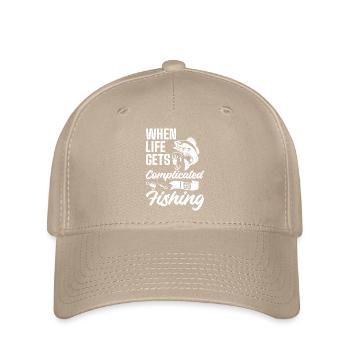 Pêche Pêche Pêche sportive Passion de la pêche - Casquette Flexfit - kaki - Devant