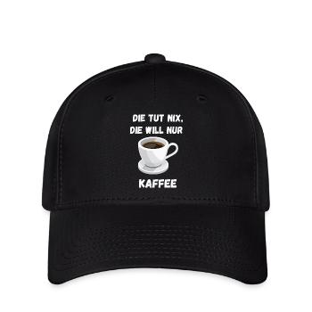 die tut nix die will nur kaffee - Flexfit Cap - Schwarz - Vorne