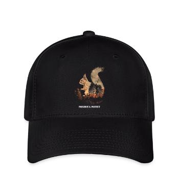 Preserve & Protect Eichhörnchen Baumhörnchen Wald - Flexfit Cap - Schwarz - Vorne