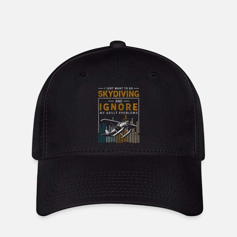 Parachutisme passion chute libre - Casquette Flexfit - noir