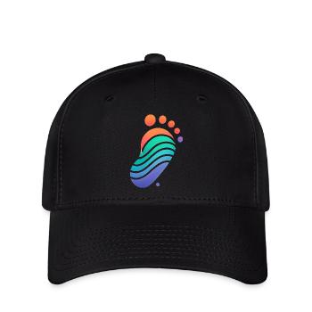 Colorful 10k Shoe Footprint Design - Flexfit Cap - black - Front