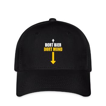 dortmund dort mund dort bier pfeil - Flexfit Cap - Schwarz - Vorne