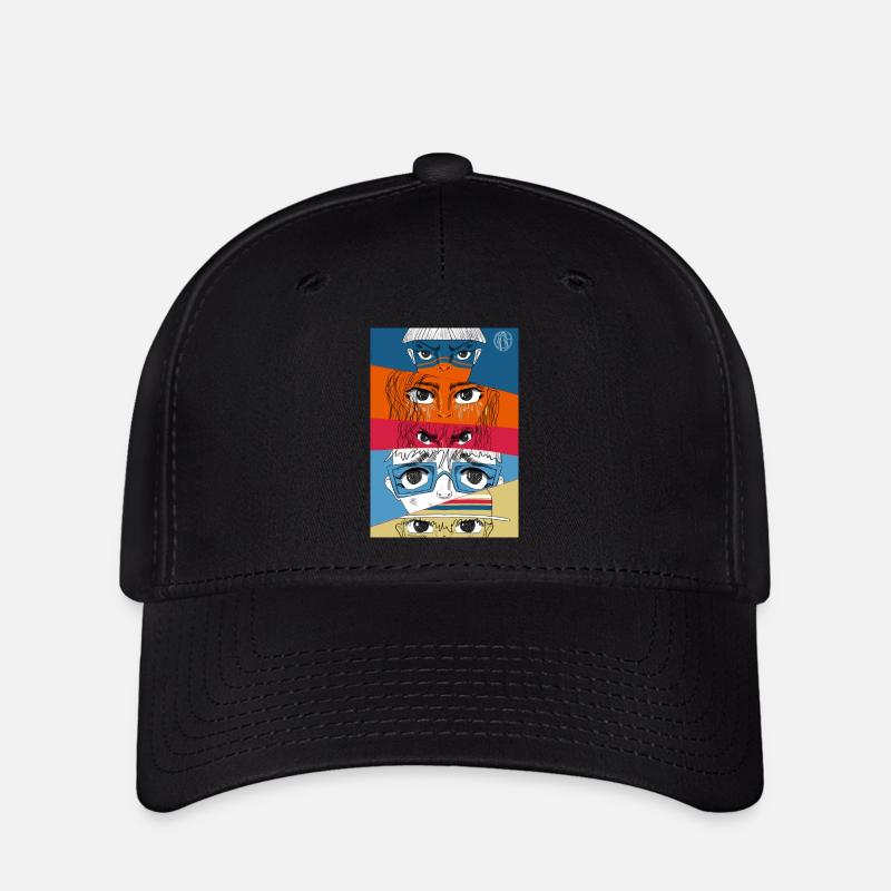 Anime Eyes Collage #1 - Flexfit Cap - Schwarz