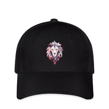 Löwe Löwenkopf Kosmisch Galaxie Universum Kunst - Flexfit Cap - Schwarz - Vorne