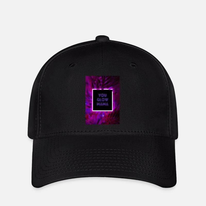 YOU GLOW MAMA - Flexfit Cap - Schwarz