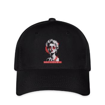 Female pop art icon with red accent - Flexfit Cap - black - Front