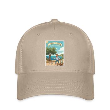 Urlaub im Pastis Pétanque Paradise - Flexfit Cap - Khaki - Vorne