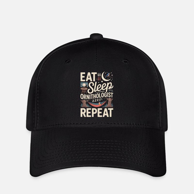 Eat sleep ornithologist repeat - Flexfit Cap - black